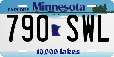 MN license plate 790SWL