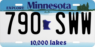MN license plate 790SWW