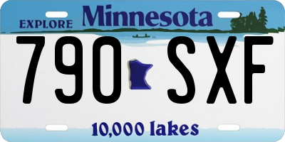 MN license plate 790SXF