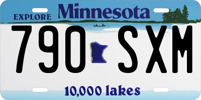 MN license plate 790SXM