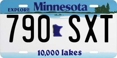 MN license plate 790SXT