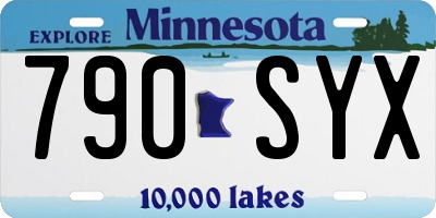 MN license plate 790SYX