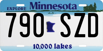 MN license plate 790SZD