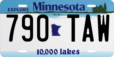 MN license plate 790TAW