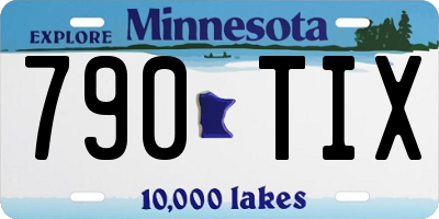 MN license plate 790TIX