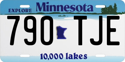 MN license plate 790TJE