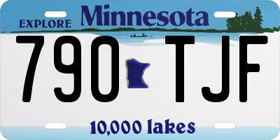 MN license plate 790TJF