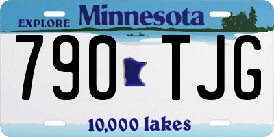 MN license plate 790TJG