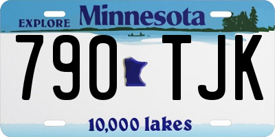 MN license plate 790TJK