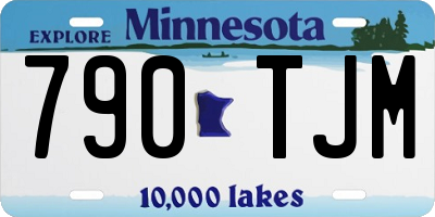 MN license plate 790TJM