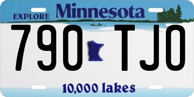 MN license plate 790TJO