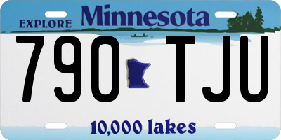 MN license plate 790TJU