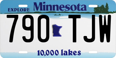 MN license plate 790TJW