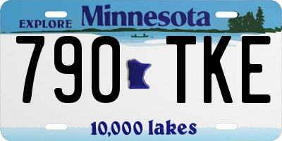 MN license plate 790TKE