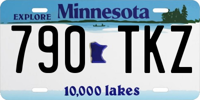 MN license plate 790TKZ