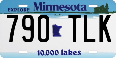 MN license plate 790TLK