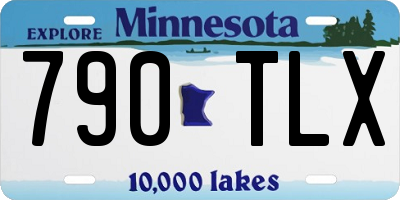 MN license plate 790TLX