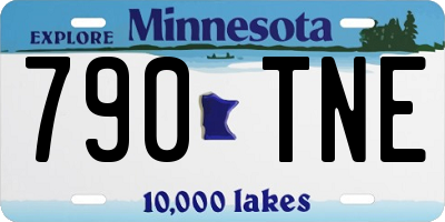 MN license plate 790TNE