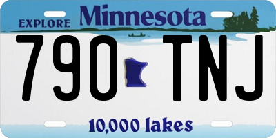 MN license plate 790TNJ