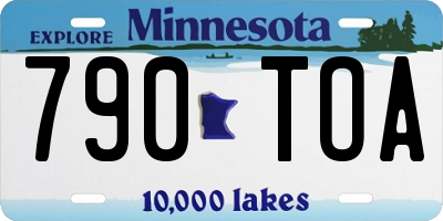 MN license plate 790TOA