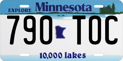 MN license plate 790TOC
