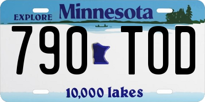 MN license plate 790TOD
