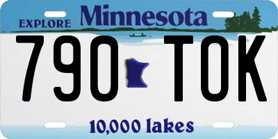 MN license plate 790TOK