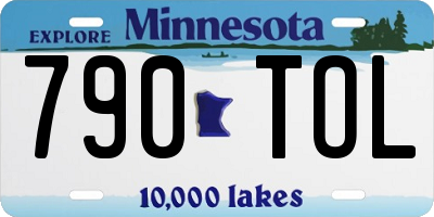 MN license plate 790TOL
