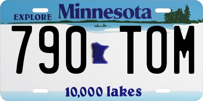 MN license plate 790TOM