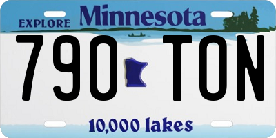 MN license plate 790TON