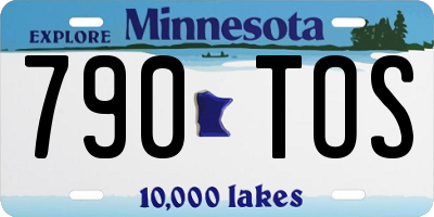 MN license plate 790TOS