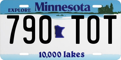MN license plate 790TOT