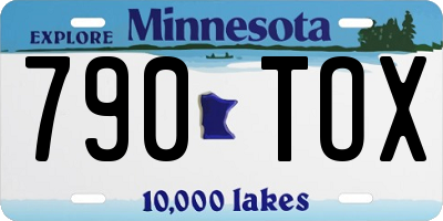 MN license plate 790TOX