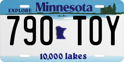 MN license plate 790TOY