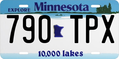 MN license plate 790TPX