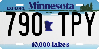 MN license plate 790TPY