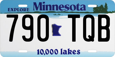 MN license plate 790TQB