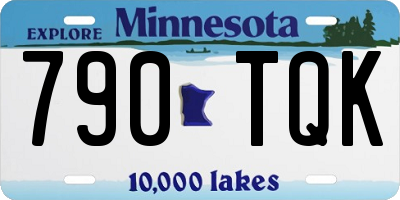 MN license plate 790TQK