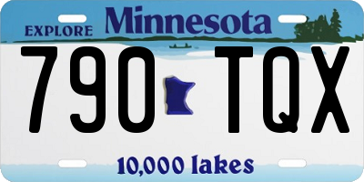 MN license plate 790TQX
