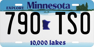 MN license plate 790TSO