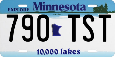MN license plate 790TST