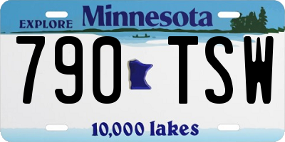 MN license plate 790TSW