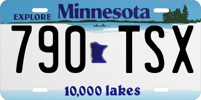 MN license plate 790TSX
