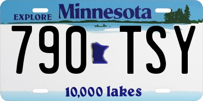 MN license plate 790TSY