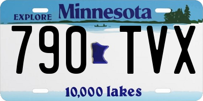 MN license plate 790TVX