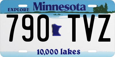 MN license plate 790TVZ