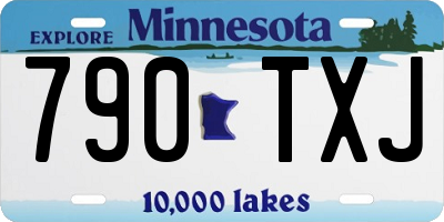 MN license plate 790TXJ