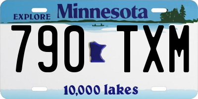 MN license plate 790TXM