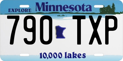 MN license plate 790TXP