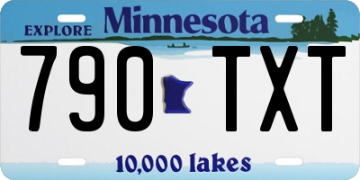 MN license plate 790TXT